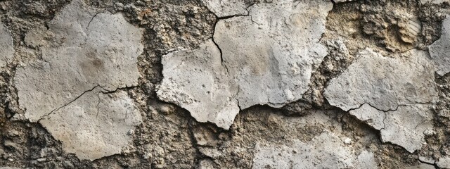 Leinwandbilder - Cracked stone wall texture.