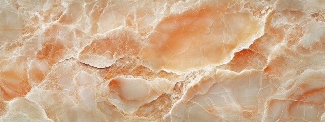 Poster - Peach onyx marble texture. Close-up detailed view of natural stone surface.