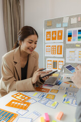 web designers are working hard to design the appearance of digital products that are colorful, attra