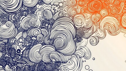 Aufkleber - Vividly detailed background filled with intricate patterns and whimsical doodles, showcasing an artistic and dynamic design bursting with color