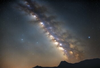 Wall Mural - milky starry night stars way galaxies. sky