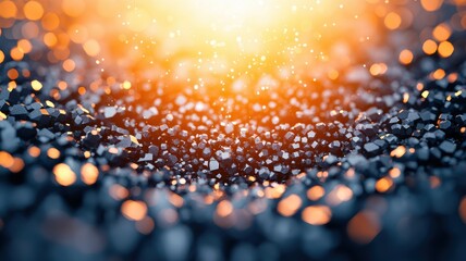 Poster - Dynamic flow of sparkling particles abstract background digital art vibrant environment close-up perspective