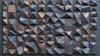 Poster - Dynamic geometric patterns contemporary art wall decor indoor environment close-up view abstract design
