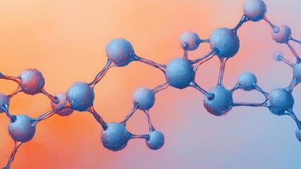 Poster - Exploring molecular structures in science laboratory setting digital art vibrant colors abstract viewpoint innovation