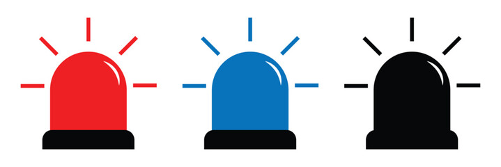 siren icon set.  alarm siren icon set. vector illustration eps 10.