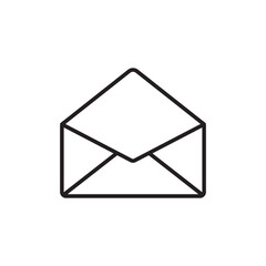 Poster - Mail envelope icon vector on isolated background. Symbols of email flat vector illustration.