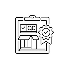 Poster - Quality Control Line Icon. linear style sign for mobile concept and web design. Outline vector icon.