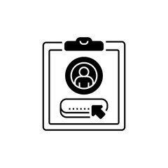 Poster - Registration Form Line Icon. linear style sign for mobile concept and web design. Outline vector icon.