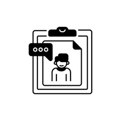 Poster - Contact Form Line Icon. linear style sign for mobile concept and web design. Outline vector icon.
