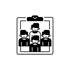 Poster - Client List Line Icon. linear style sign for mobile concept and web design. Outline vector icon.