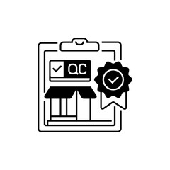 Poster - Quality Control Line Icon. linear style sign for mobile concept and web design. Outline vector icon.
