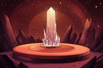 Wall Mural - Crystal Spire on an Alien Planetary Surface