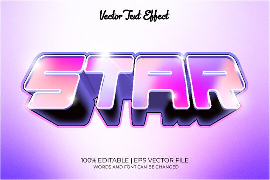 3D Holographic Y2K Editable Text Effect