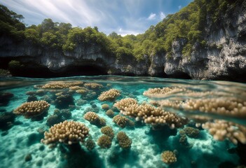 Wall Mural - raja abundant life spot marine making snork. popular indonesia boasts diving ampat