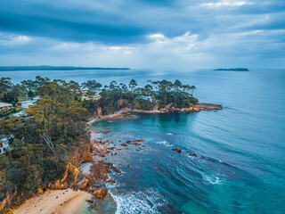 Wall Mural - Cloudy Sunrise Seascape at Denhams Beach