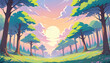© Vidya Rahmandari - Enchanted Sunset Forest: A Dreamlike Pathway Through Lush Greenery