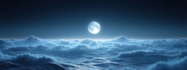 Mystical Landscape Swirling Fog Moonlight Ethereal Realism Depth Serenity