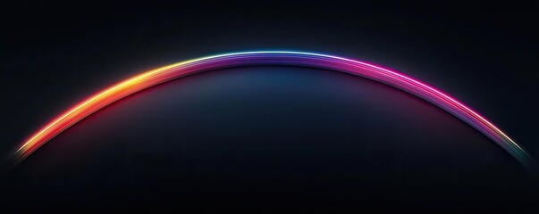 Wall Mural - Rainbow abstract background idea. Vibrant abstract digital arc with glowing colors on a dark background.