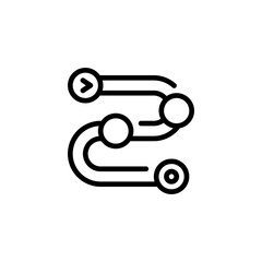 Poster - Project Timeline Line Icon. linear style sign for mobile concept and web design. Outline vector icon.