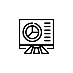 Poster - Whiteboard Line Icon. linear style sign for mobile concept and web design. Outline vector icon.