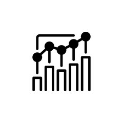 Poster - Progress Chart Line Icon. linear style sign for mobile concept and web design. Outline vector icon.