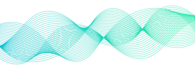 Aufkleber - Abstract Blue Gradient Wavy Lines with Dynamic Flowing Design. Modern Minimalist Background for Creative Projects and Digital Art. Modern stream wave background and wave curve lines