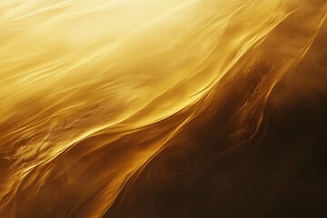 Aufkleber - Abstract golden waves, flowing texture background.