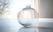© video - Clear Glass Christmas Ornament Ball for Tree Decoration Mockup Isolated on Minimalist Background