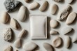 © DavidGalih | Dikomo. - Blank Pouch Mockup Amongst a Collection of Nature-Inspired Elements