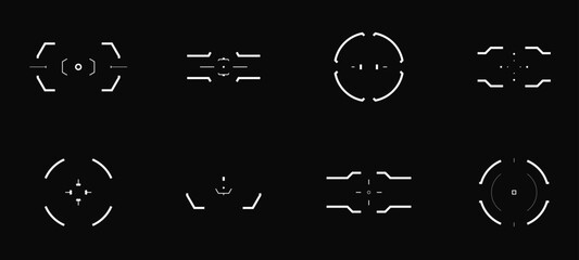 Poster - Futuristic Cyberpunk Targets and Crosshairs Vector Pack.