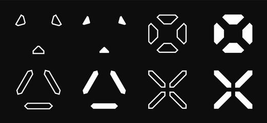 Poster - Vector GUI Elements in Cyberpunk and Dystopian Style.