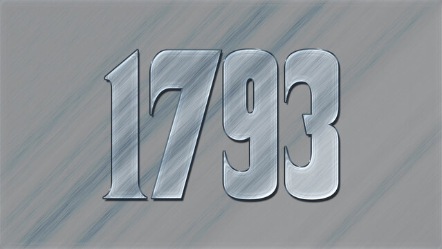 3D Glass effect number design of 1793, glassy background.	
