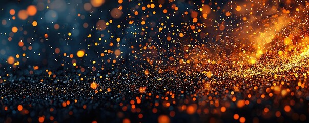 Aufkleber - Burst abstract background concept. A stunning visual of shimmering particles against a dark background, evoking mystery.