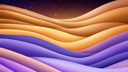 Poster - Galaxy abstract background concept. Wavy layers of vibrant colors create a harmonious and abstract landscape.
