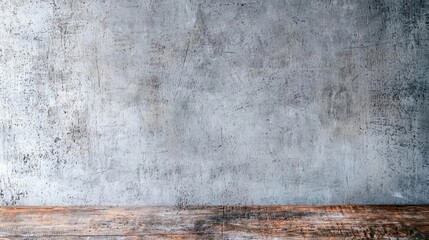 Aufkleber - Grungy abstract background idea. A weathered concrete surface with rustic wooden floor, perfect for backdrop designs.