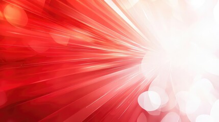 Aufkleber - Burst abstract background concept. Vibrant red abstract background with dynamic light rays and bokeh effects.