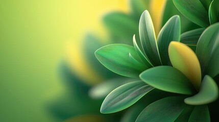 Poster - Burst abstract background concept. A close-up view of vibrant green leaves with soft, blurred background for a calming effect.