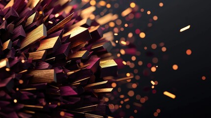 Aufkleber - Burst abstract background concept. A dynamic explosion of abstract shapes with vibrant colors and mesmerizing particles.