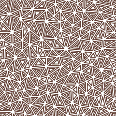 Poster - Tileable abstract background with multiple repeated inner triangles. Compact triangle size in a solid color style. Seamless pattern and modern vector illustration.