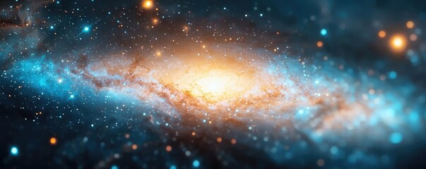 Aufkleber - Galaxy abstract background concept. A stunning view of a galaxy, showcasing vibrant colors and star formations.