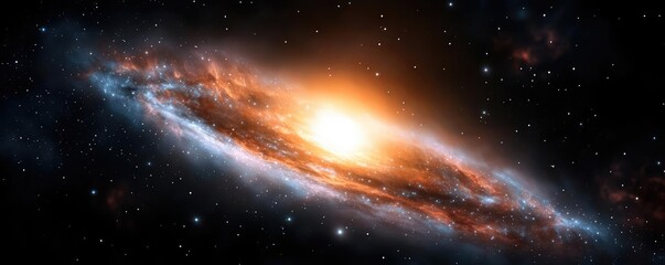 Poster - Galaxy abstract background concept. Beautiful galaxy with vibrant colors, showcasing the wonders of the universe.