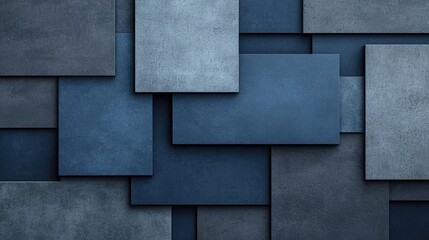 Poster - Grungy abstract background idea. Abstract textured blue panels arranged in a geometric pattern, perfect for backgrounds.