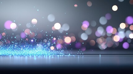 Poster - Burst abstract background concept. Sparkling bokeh lights in various colors creating a mesmerizing effect on a dark background.