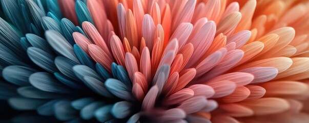 Poster - Burst abstract background concept. Vibrant abstract composition featuring colorful petal-like shapes and textures.