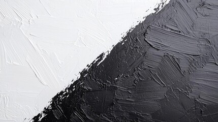 Poster - Grungy abstract background idea. A striking abstract painting blending textures of black and white hues.