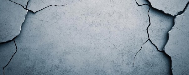 Poster - Grungy abstract background idea. Textured cracked concrete surface with gray tones for backgrounds and design applications.