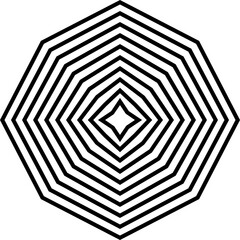 Poster - Round meander border. Decoration element pattern. Braid and rope ornament and motif pattern for banner, poster, frame. Geometric seamless design vector illustration isolated on transparent background.