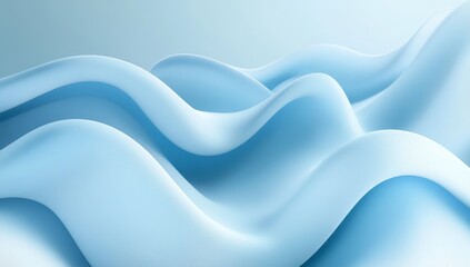 Poster - Abstract light blue wavy background. (2)
