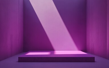 Poster - Purple room with platform and sunlight.
