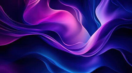 Abstract swirls of dark purple and blue with glowing light accents